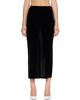 VETEMENTS VETEMENTS Black Velour Front Midi Skirt Leggings - 1