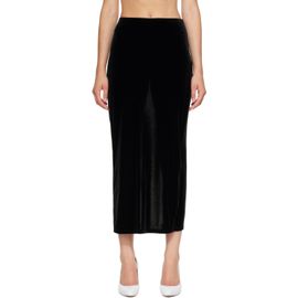 VETEMENTS VETEMENTS Black Velour Front Midi Skirt Leggings
