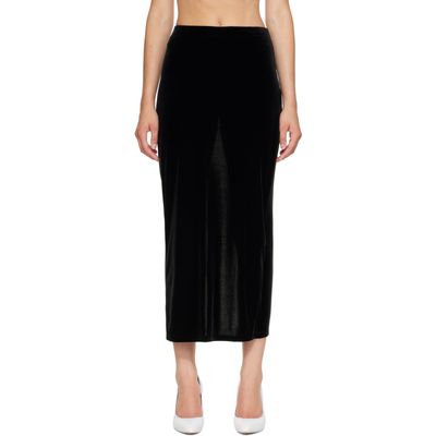 VETEMENTS VETEMENTS Black Velour Front Midi Skirt Leggings