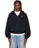 VETEMENTS VETEMENTS Black Zip Up 'Hoodie Definition' Hoodie - 1