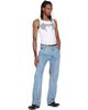 VETEMENTS VETEMENTS Blue & Transparent Back O-Leg Jeans - 4