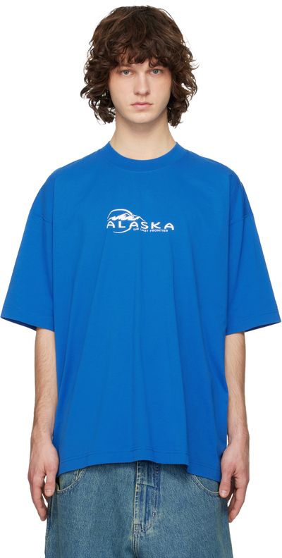 VETEMENTS VETEMENTS Blue 'Alaska' Tourist T-shirt