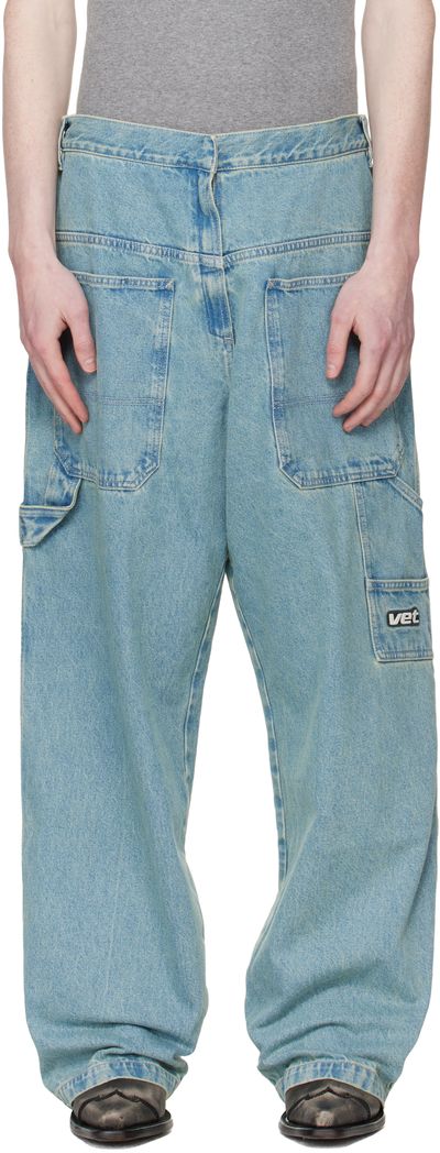 VETEMENTS VETEMENTS Blue Back-To-Front Hip-Hop Jeans