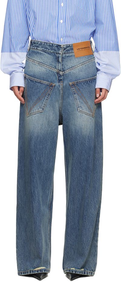 VETEMENTS VETEMENTS Blue Back To Front Jeans