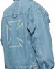 VETEMENTS VETEMENTS Blue Biker Crosses Denim Jacket - 3