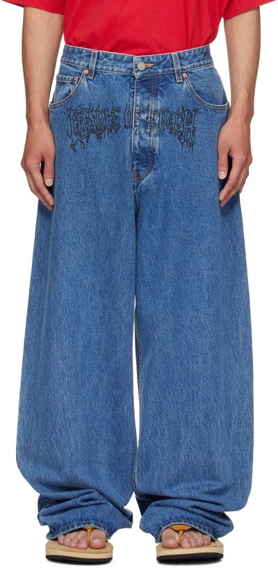 VETEMENTS VETEMENTS Blue Cradle of Filth Baggy Jeans