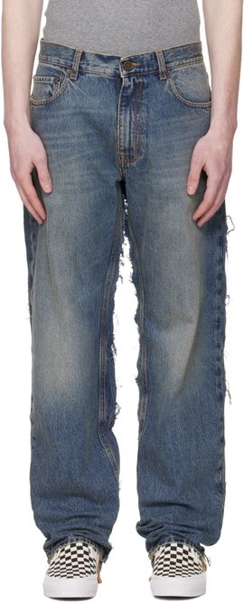 VETEMENTS VETEMENTS Blue Cut-Up Back Jeans