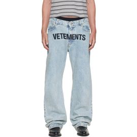 VETEMENTS VETEMENTS Blue Embroidered Logo Jeans