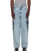 VETEMENTS VETEMENTS Blue Graffiti Baggy Jeans - 1