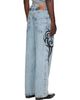 VETEMENTS VETEMENTS Blue Graffiti Baggy Jeans - 3