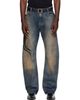 VETEMENTS VETEMENTS Blue Graffiti O-Leg Jeans - 1