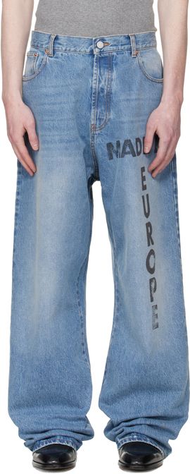 VETEMENTS VETEMENTS Blue 'Made In Europe' Jeans