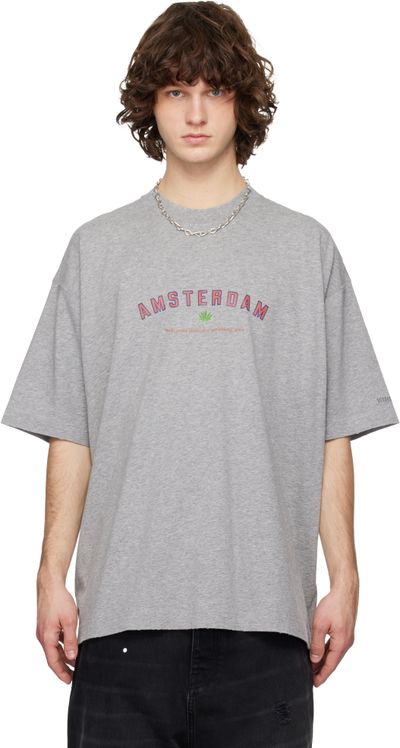 VETEMENTS VETEMENTS Gray 'Amsterdam' T-shirt