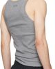 VETEMENTS VETEMENTS Gray Biker Cross Logo Tank Top - 3