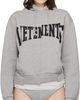 VETEMENTS VETEMENTS Gray Cut Up Logo Fitted Hoodie - 1