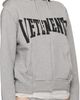 VETEMENTS VETEMENTS Gray Cut Up Logo Fitted Hoodie - 2