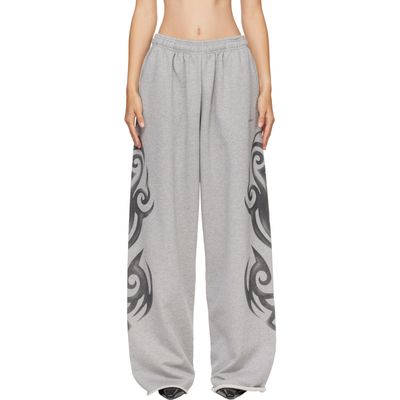 VETEMENTS VETEMENTS Gray Graffiti Printed Sweatpants