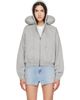 VETEMENTS VETEMENTS Gray Neck Pillow Fitted Zip Up Hoodie - 1