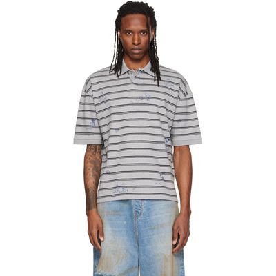 VETEMENTS VETEMENTS Gray Scribbled Polo