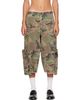 VETEMENTS VETEMENTS Khaki 3/4 Merged Cargo Pants - 1