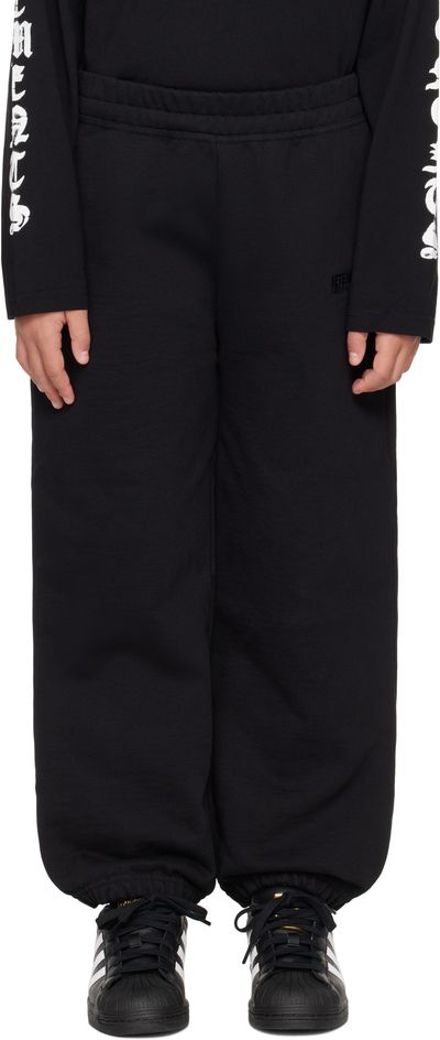 VETEMENTS VETEMENTS Kids Black Embroidered Logo Sweatpants