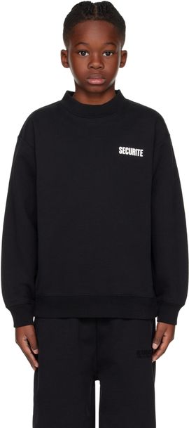 VETEMENTS VETEMENTS Kids Black 'Securite' Sweatshirt