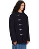 VETEMENTS VETEMENTS Navy Fireman Hooks Caban Jacket - 2