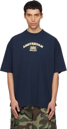 VETEMENTS VETEMENTS Navy Holland Tourist T-shirt