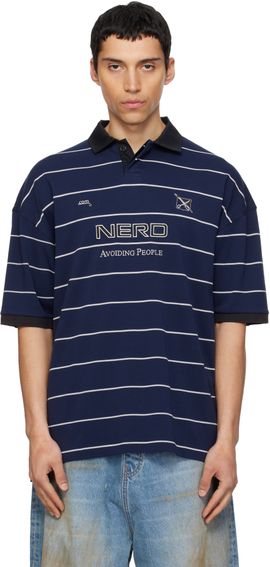 VETEMENTS VETEMENTS Navy 'Nerd' Football Polo