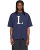 VETEMENTS VETEMENTS Navy Oversized 'L-esbian' T-shirt - 1
