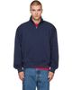 VETEMENTS VETEMENTS Navy Quarter-Zip Sweatshirt - 1