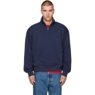 VETEMENTS VETEMENTS Navy Quarter-Zip Sweatshirt