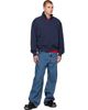 VETEMENTS VETEMENTS Navy Quarter-Zip Sweatshirt - 4