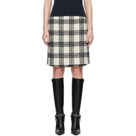 VETEMENTS VETEMENTS Off-White Tweed Decollage Midi Skirt