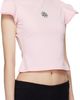 VETEMENTS VETEMENTS Pink Biker Cross Logo Front Sleeve T-shirt - 2