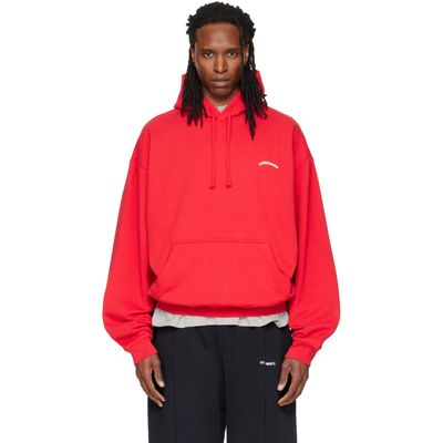 VETEMENTS VETEMENTS Red Oversized 'Lifeguard' Hoodie