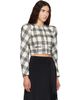 VETEMENTS VETEMENTS White & Black Round Shoulder Tweed Jacket - 2