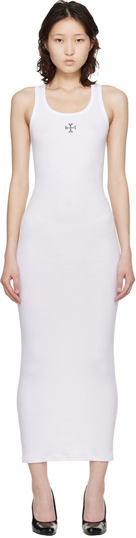 VETEMENTS VETEMENTS White Cross Logo Tank Top Midi Dress