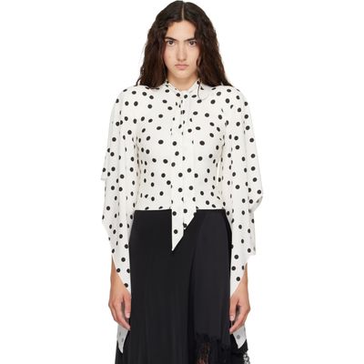 VETEMENTS VETEMENTS White Round Shoulder Blouse