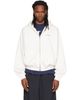 VETEMENTS VETEMENTS White Scribbled Logo Zip Up Hoodie - 1