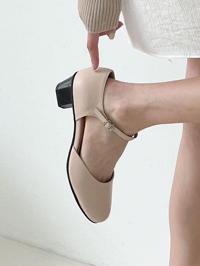 VETIANO Basic Side Open Mary Jane 4cm Pumps