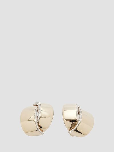 Vhernier Women's Abbraccio 18K White Gold & 0.65 TCW Diamond Clip-On Earrings