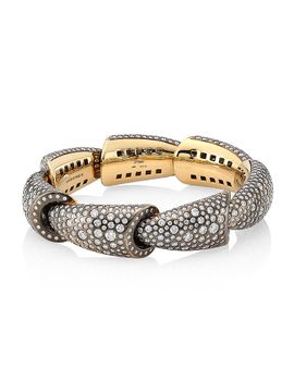 Vhernier Women's Calla 18K White Gold Palladium, Titanium & 15.05 TCW Diamond 7-Element Cuff Bracelet