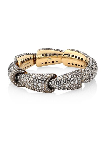 Vhernier Women's Calla 18K White Gold Palladium, Titanium & 15.05 TCW Diamond 7-Element Cuff Bracelet