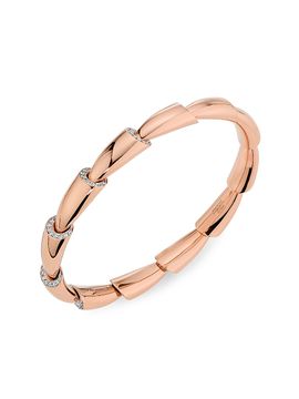 Vhernier Women's Calla Two-Tone 18K Gold & 0.63 TCW Diamond Bangle