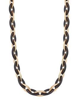 Vhernier Women's Doppio Senso 18K Rose Gold & Ebony Chain Necklace
