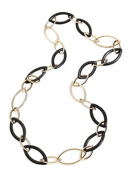 Vhernier Women's Pop 18K Rose Gold & Ebony Long Chain Necklace