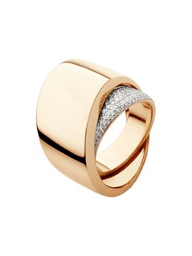 Vhernier Women's Tourbillon 18K Rose Gold & Diamond Pavé Ring