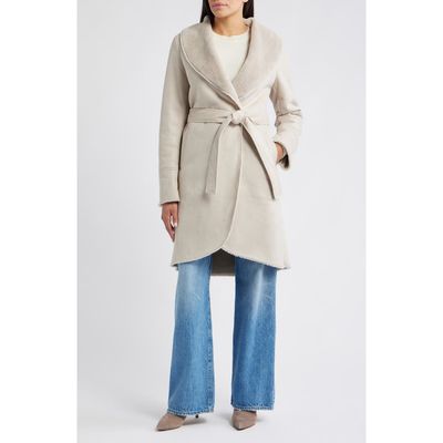 Via Spiga Via Spiga Belted Faux Shearling Coat
