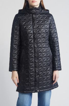 Via Spiga Via Spiga Box Quilt Hooded Coat